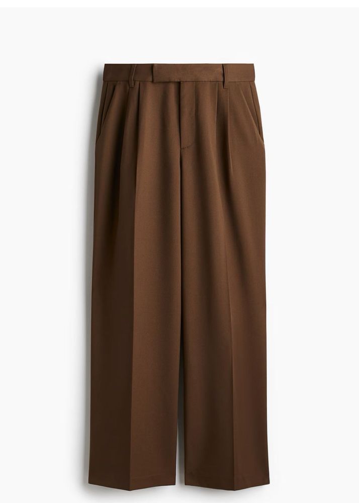 H&amp;M Brown Wide-Leg Trousers