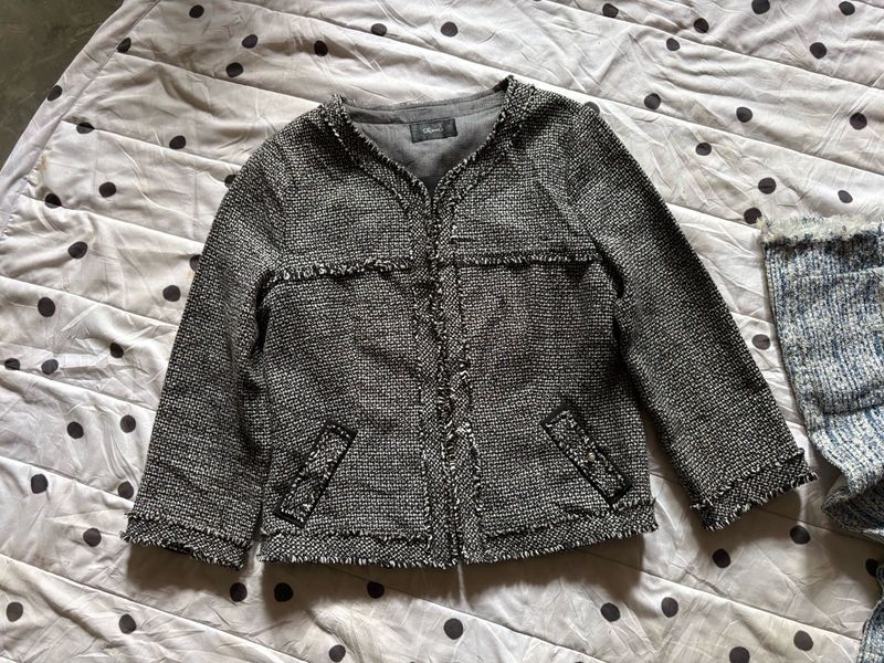 Chic Tweed Textured Jacket