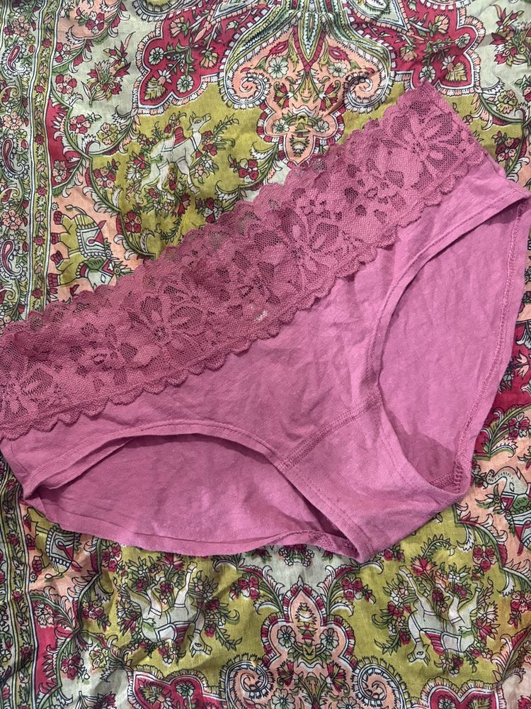 Victoria’s Secret Pink Lace Trim Briefs