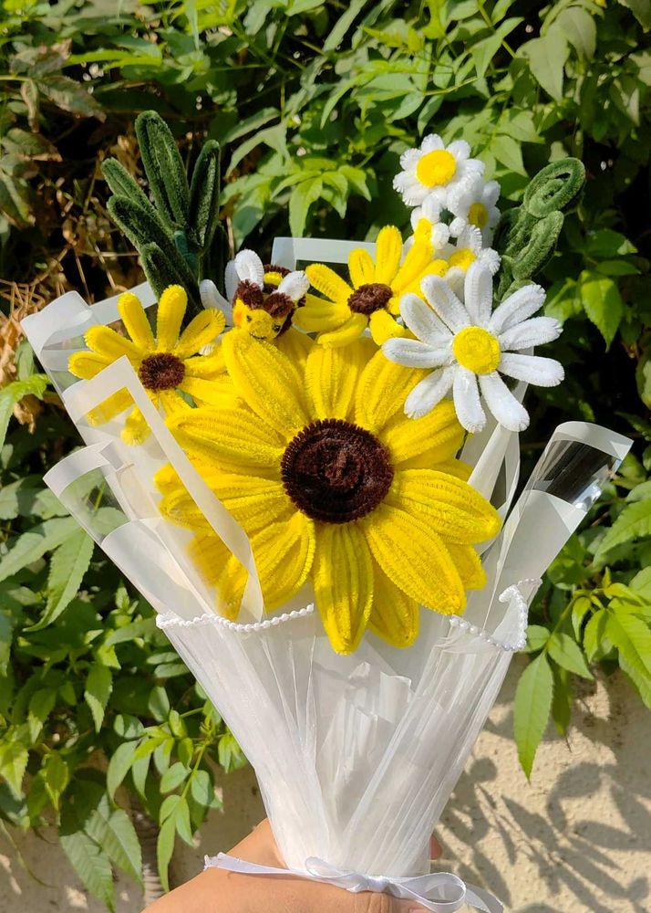 Sunflower Bouquet with Bee