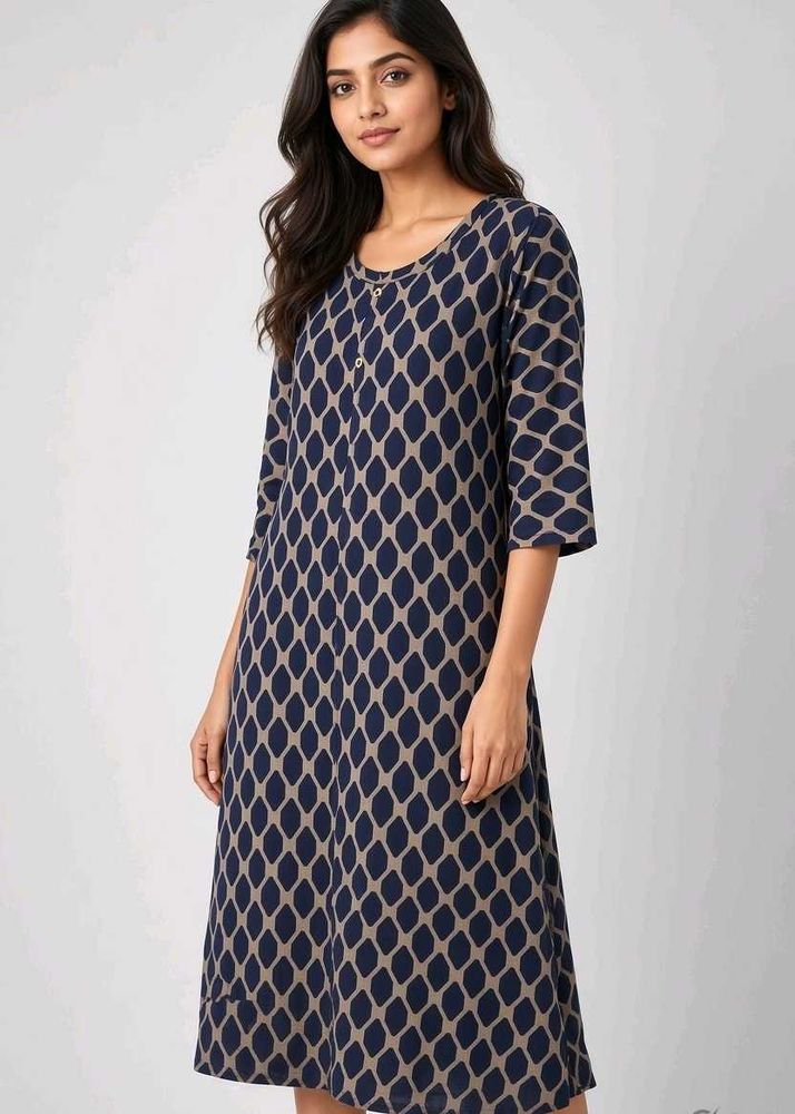 Stylish navy blue &amp; Cream Kurta