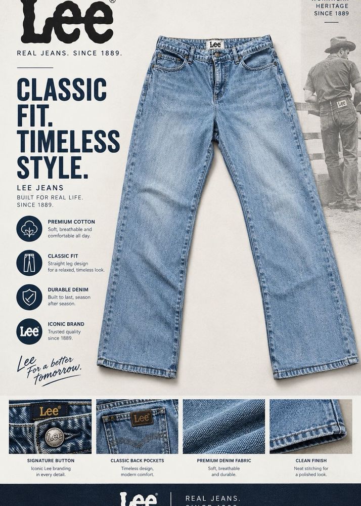 Lee Classic Fit Boot Leg Jeans