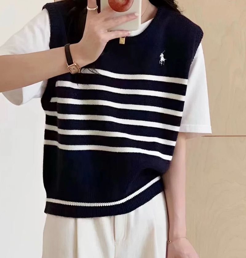 Striped Knit Vest