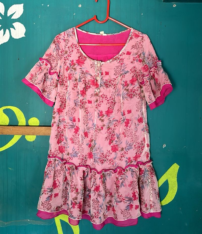 Pink Floral Dress