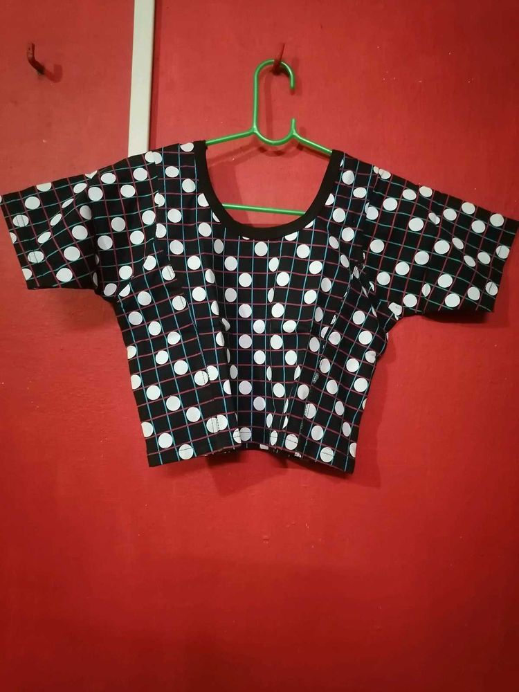 Stylish Polka Dot Blouse, Size 34