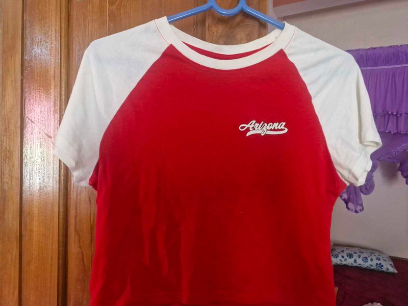Arizona Red &amp; White Raglan Tee