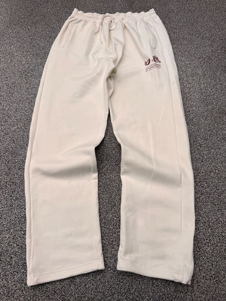 Cream Relaxed Fit Sweatpants