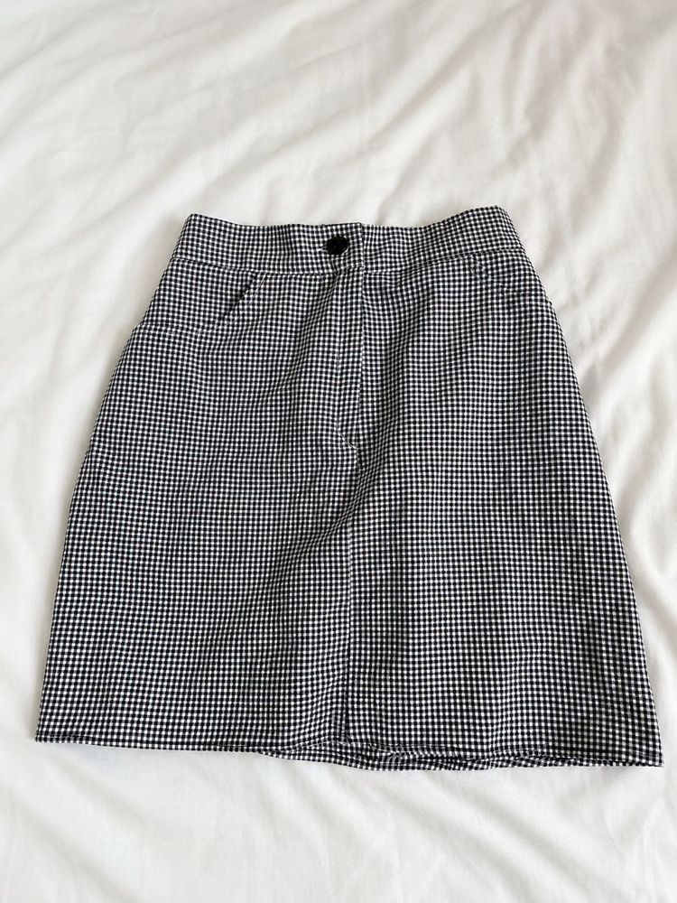 Classic Gingham Mini Skirt