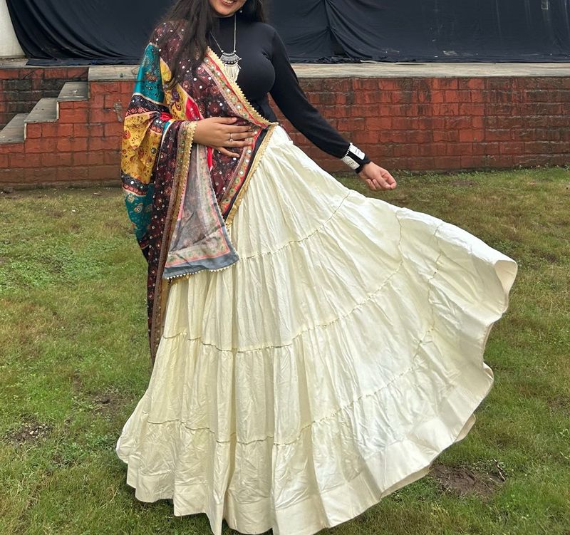 Navratri special Bohemian Tiered Maxi Skirt