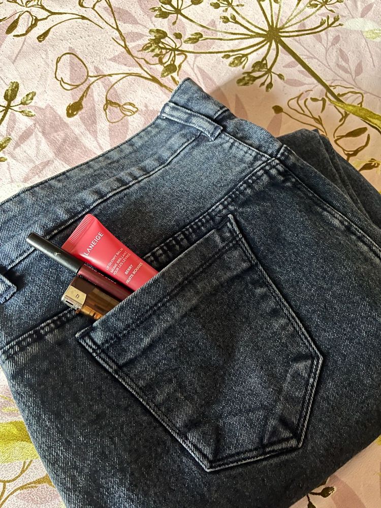 Stylish Dark Wash Denim Pants