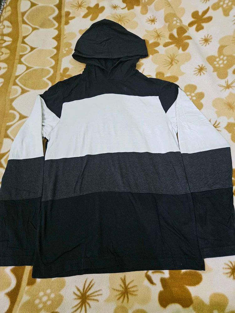 Color Block Hoodie Shirt