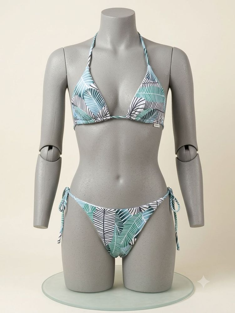 Tropical Leaf Print Bikini