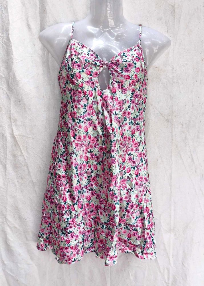 I. Floral Print Mini Dress