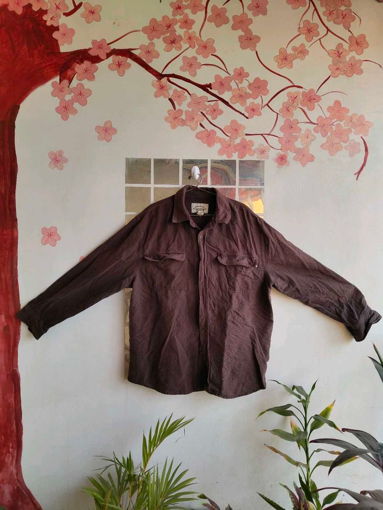 Men's Brown Casual Shirt