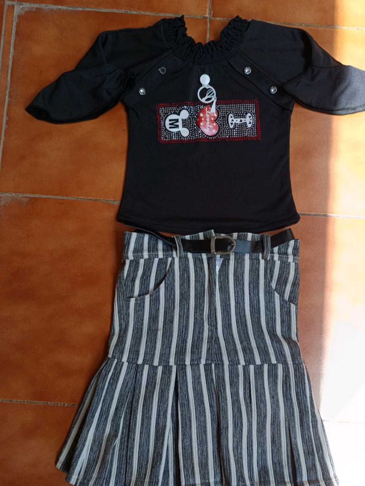 Girl's Outfit - Top &amp; Skirt 4 years old perfect fi