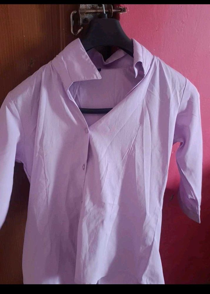Light Purple Button-Up Shirt
