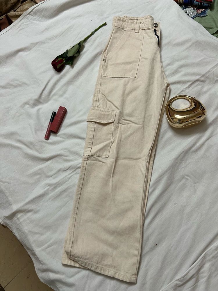 Beige Cargo Pants