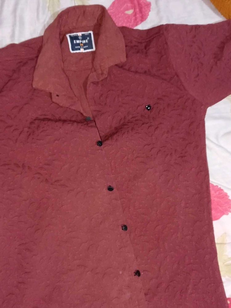 Men's Empire Textured Button-Up Shirt