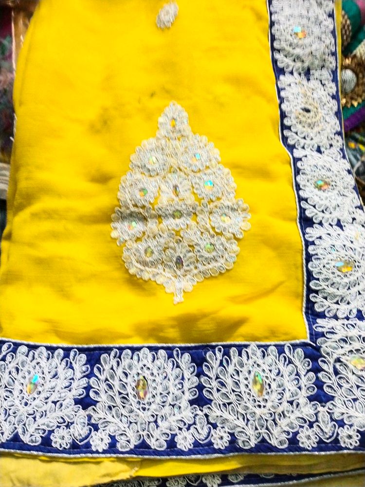 Yellow Saree For Haldi Function And Other