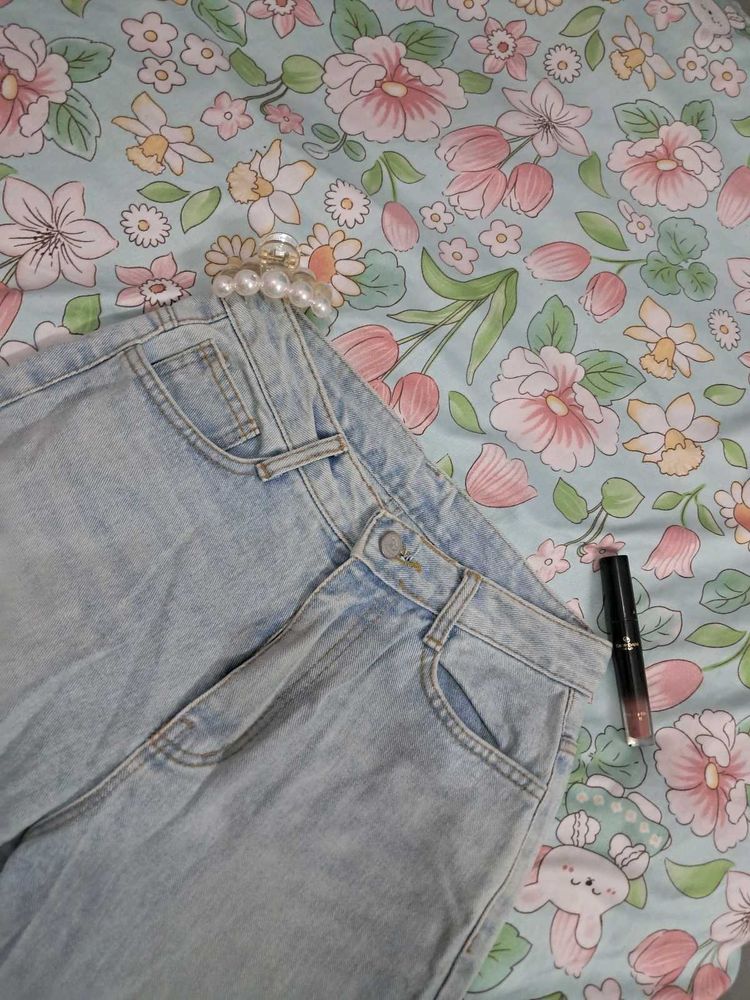 Korean Light Wash Denim Jeans