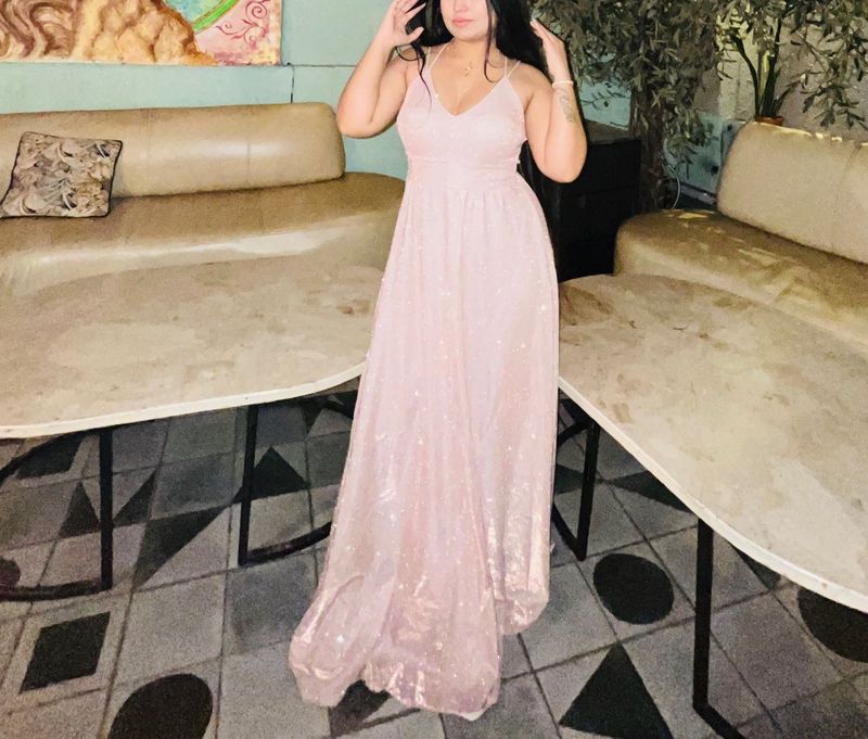 Sparkly Pink Maxi Dress