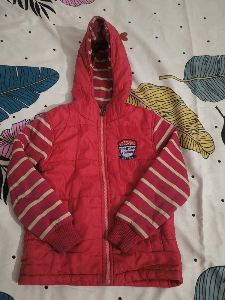 Red Hooded Kids' Jacket