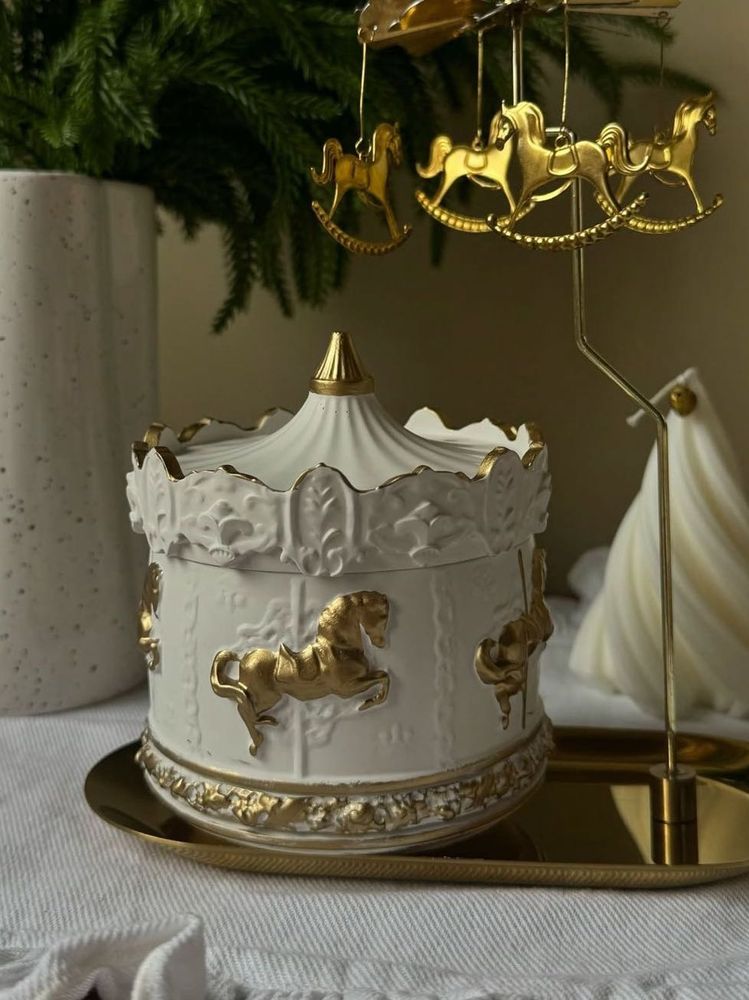 Vintage Carousel Trinket Box
