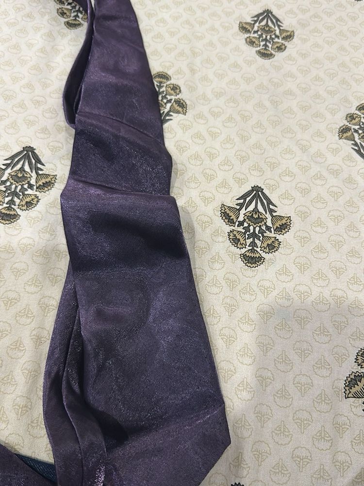 Men's Shiny Purple Tie