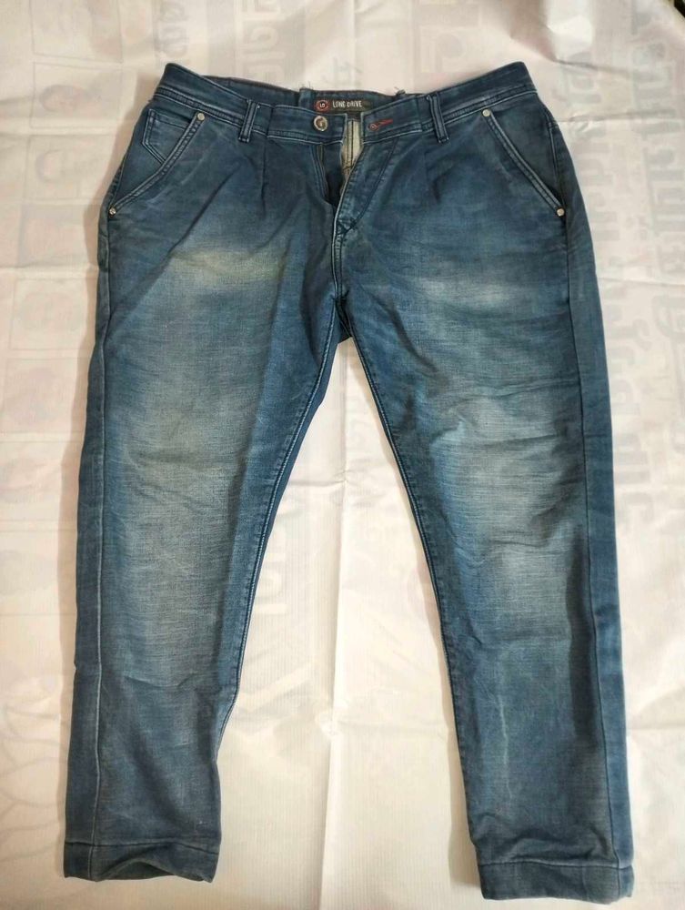 34 Size Blue Denim Unisex Jeans