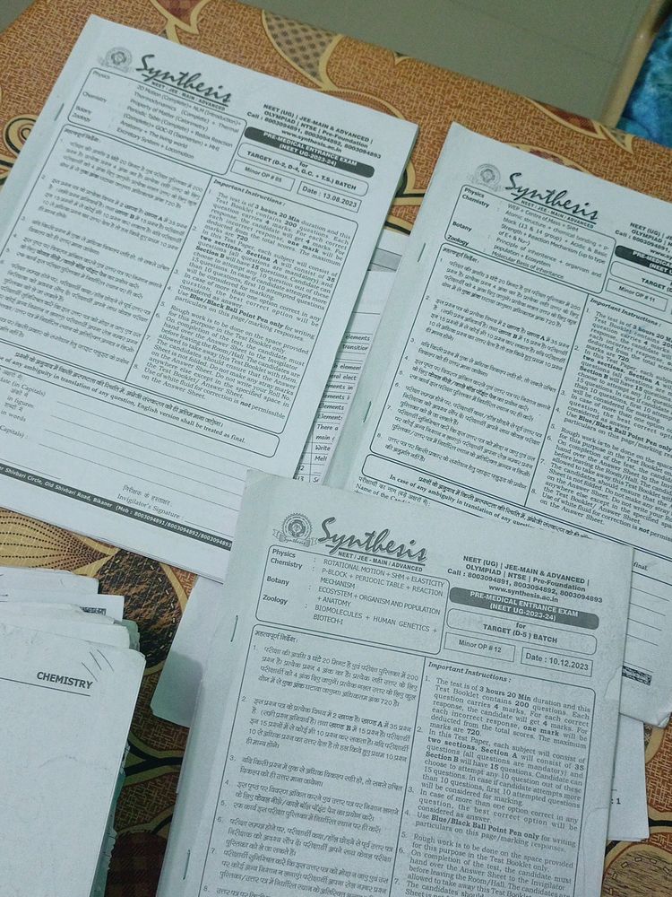 10 Test paper Neet