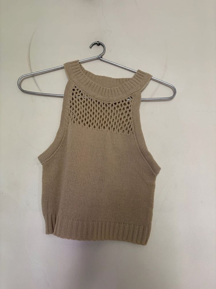 Knit Halter Neck Top