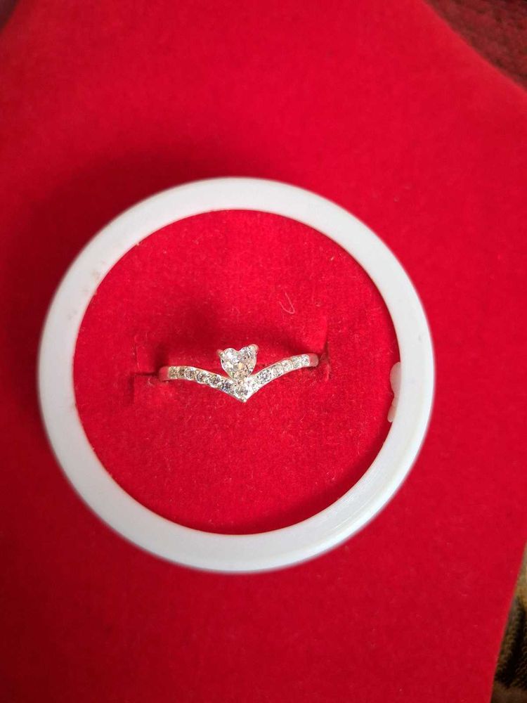 Heart Shaped Ring with Stones