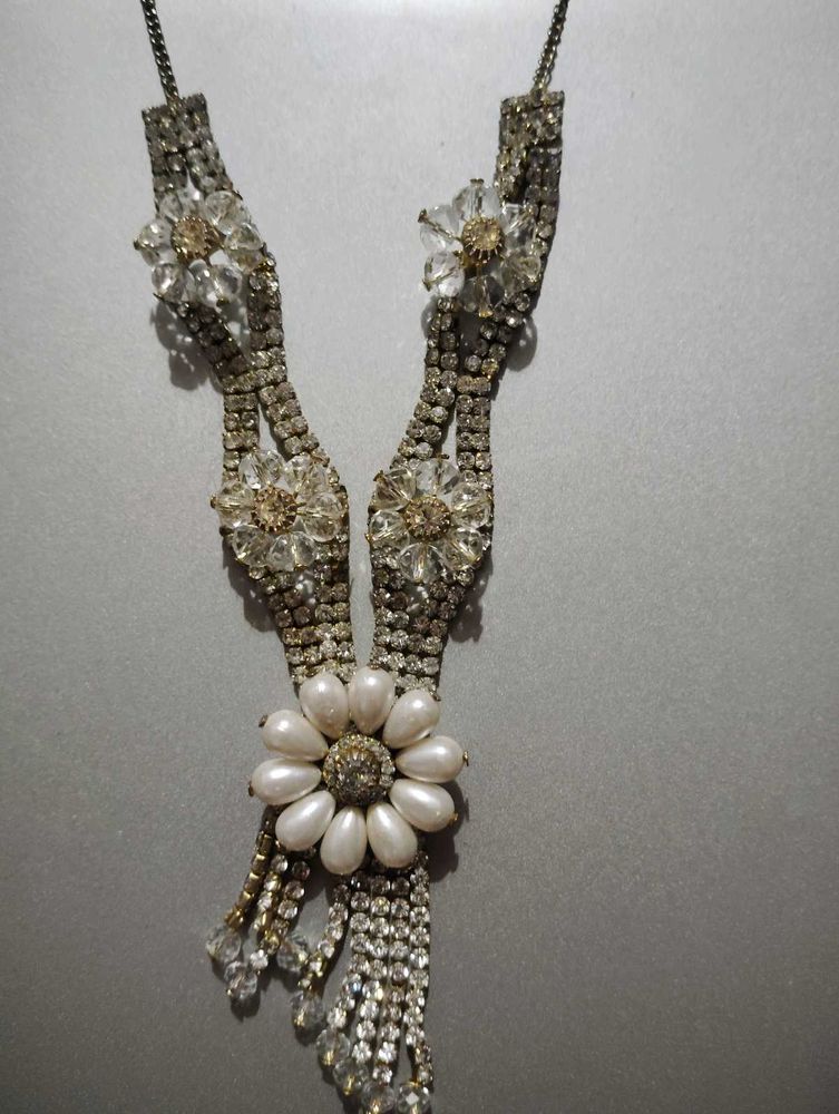 Vintage Floral Statement Necklace