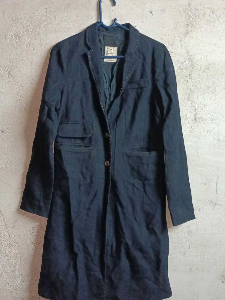 Chic Navy Blue Longline Blazer