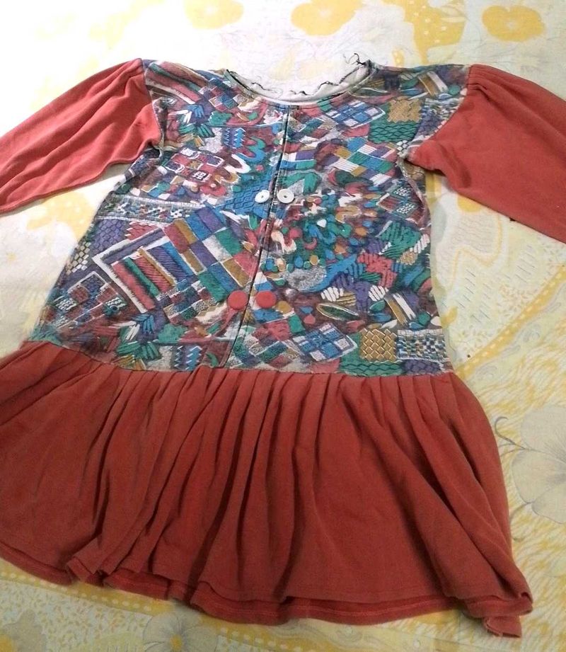 Colorful Girls Dress For Winter