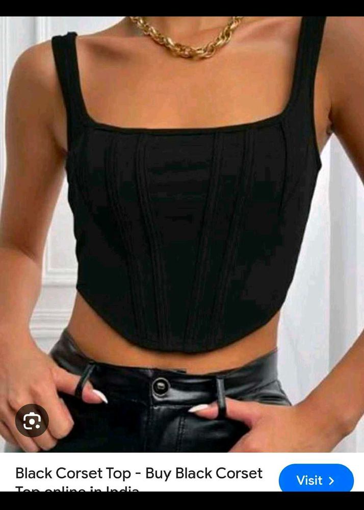 Stylish Black Corset Top