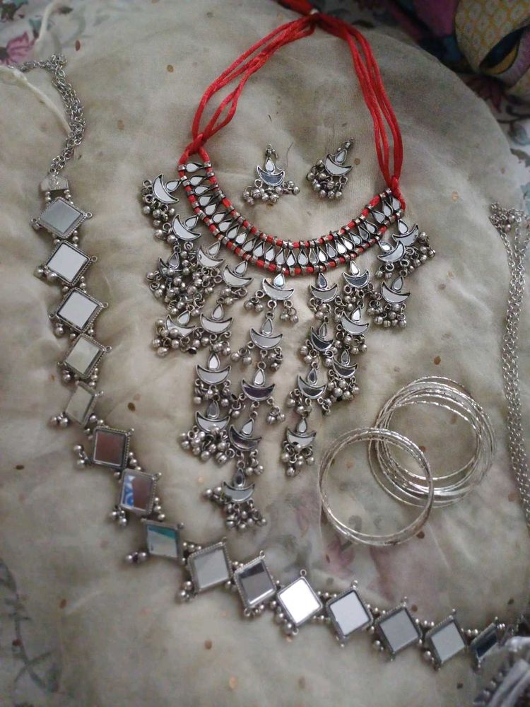 Bohemian Silver Jewelry Set