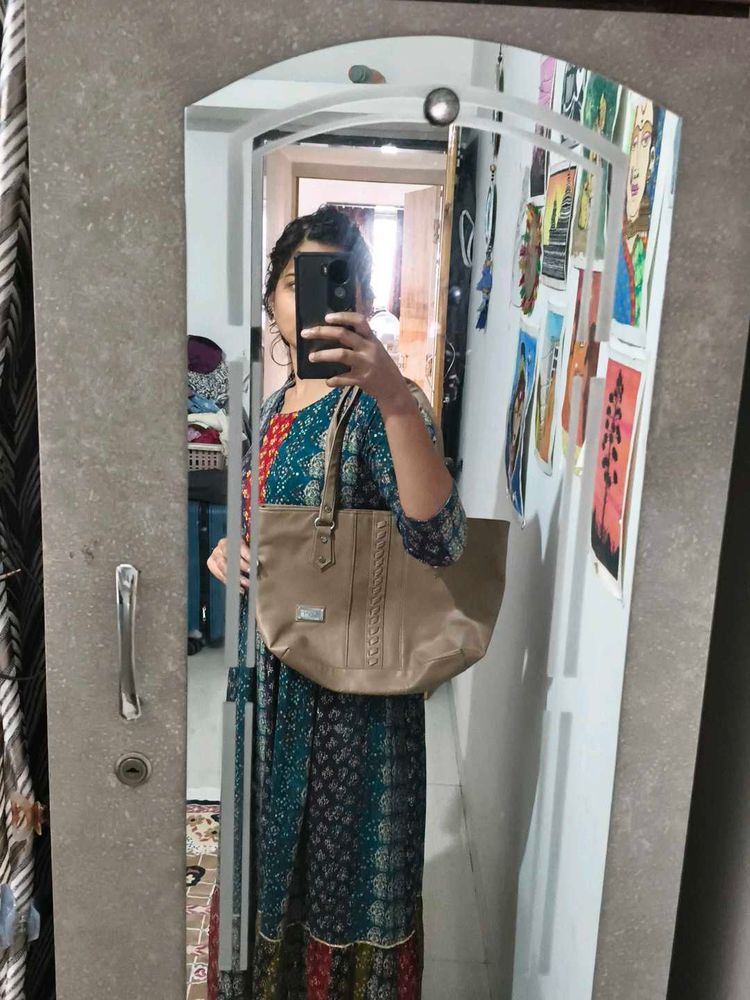 Stylish Taupe Tote Bag