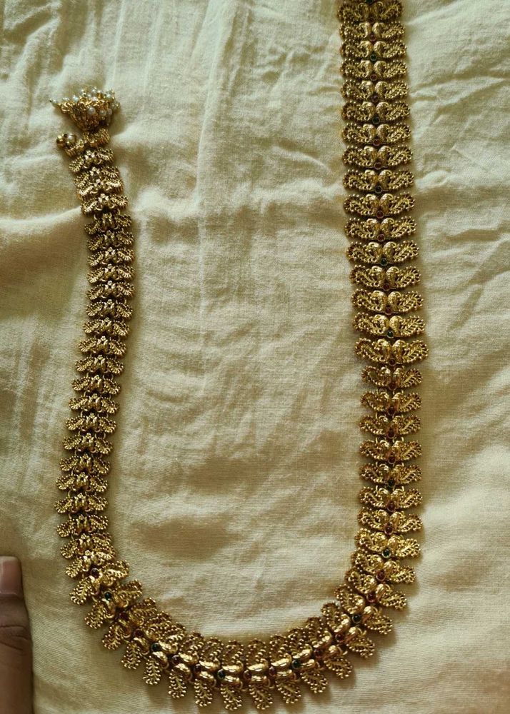 Exquisite Gold-Tone long jada billai