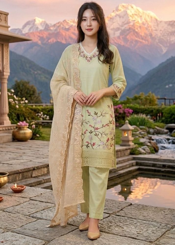 Embroidered  Suit Set