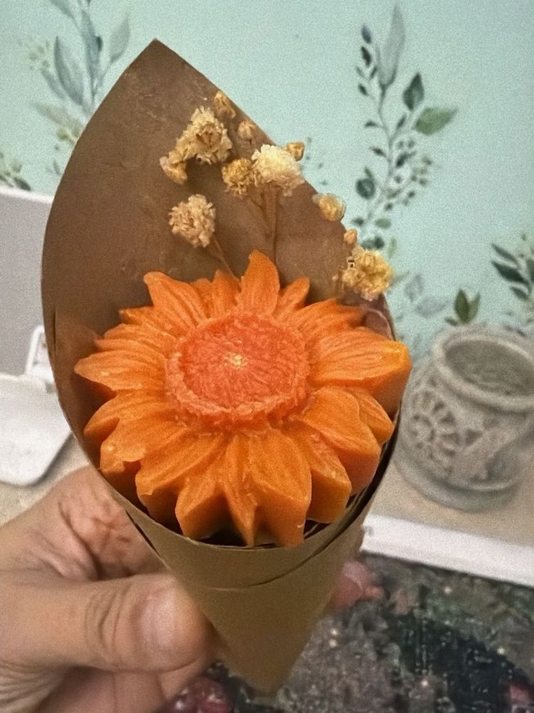 Handmade Sunflower candle Bouquet