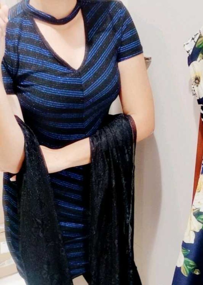 Sparkly Striped Mini Dress