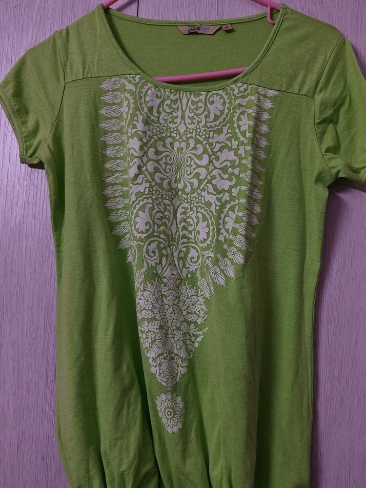 Lime Green Graphic Print T-Shirt