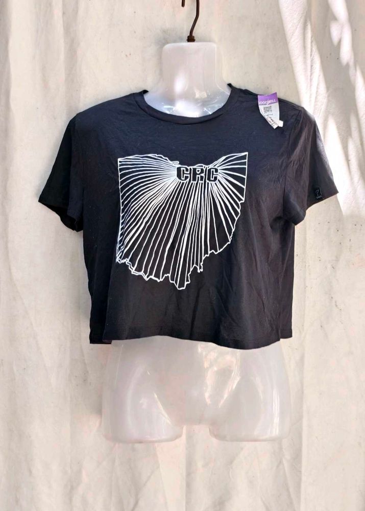 Graphic Print Cropped T-Shirt