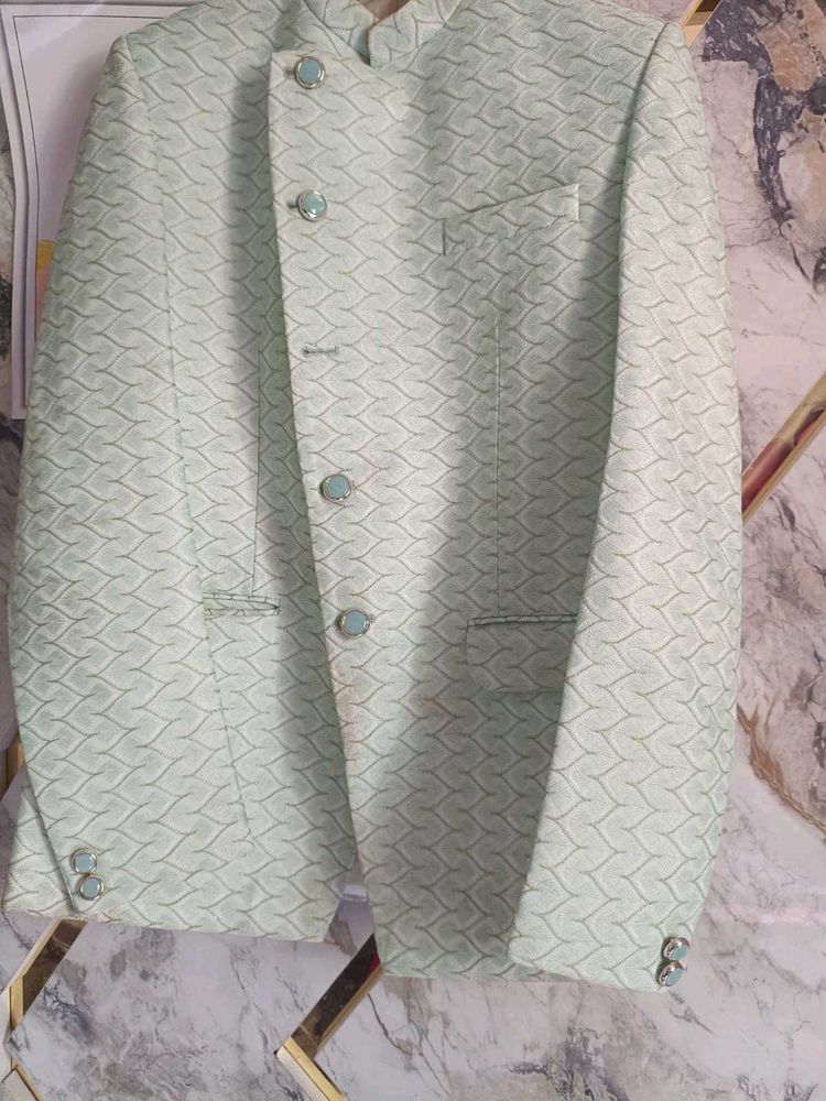 Men's Light Green Ethnic jothpuri set with pant