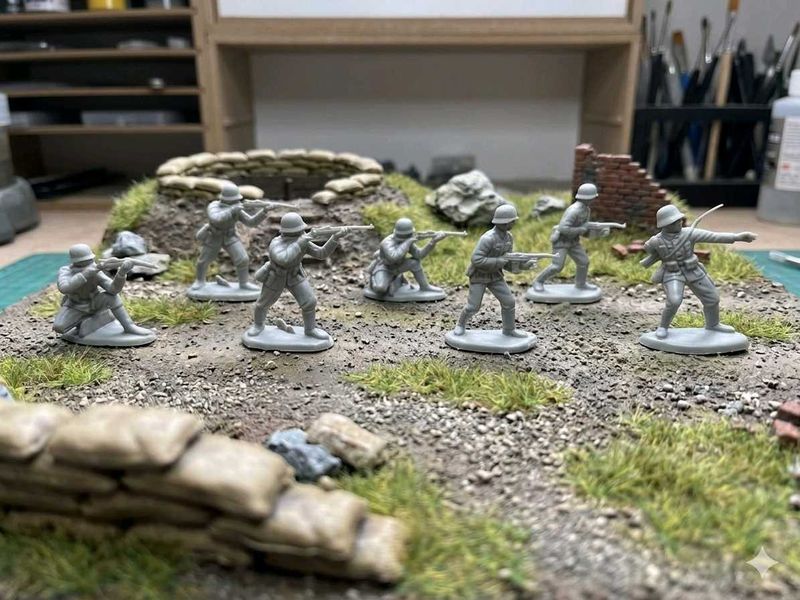 Vintage Toy Soldier Set