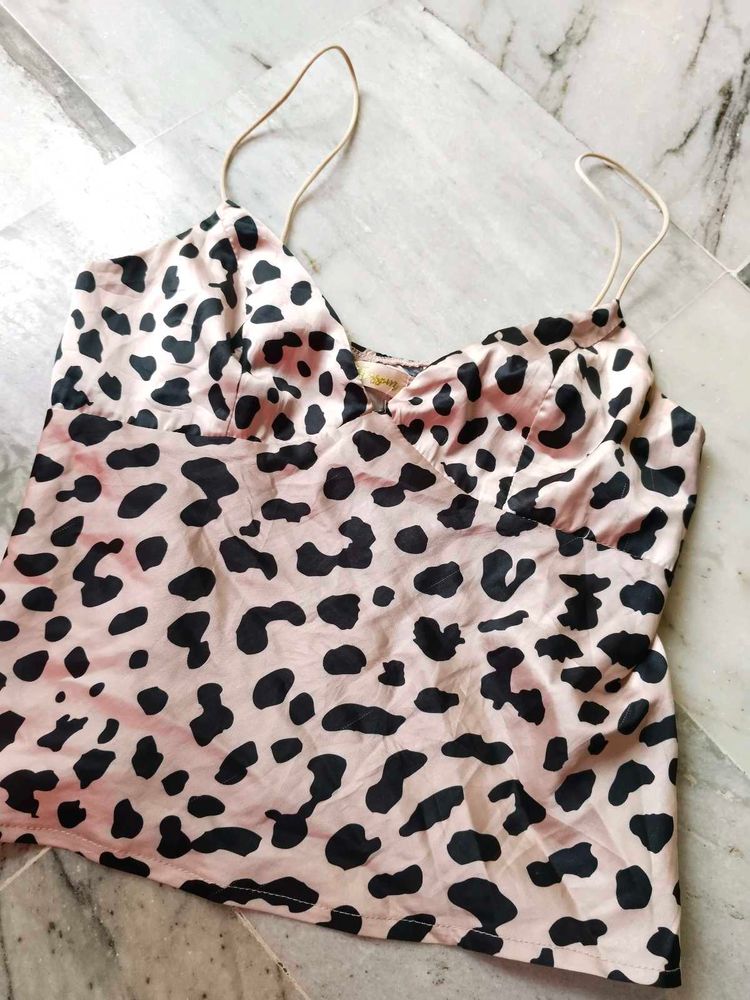 Chic Leopard Print Camisole Top