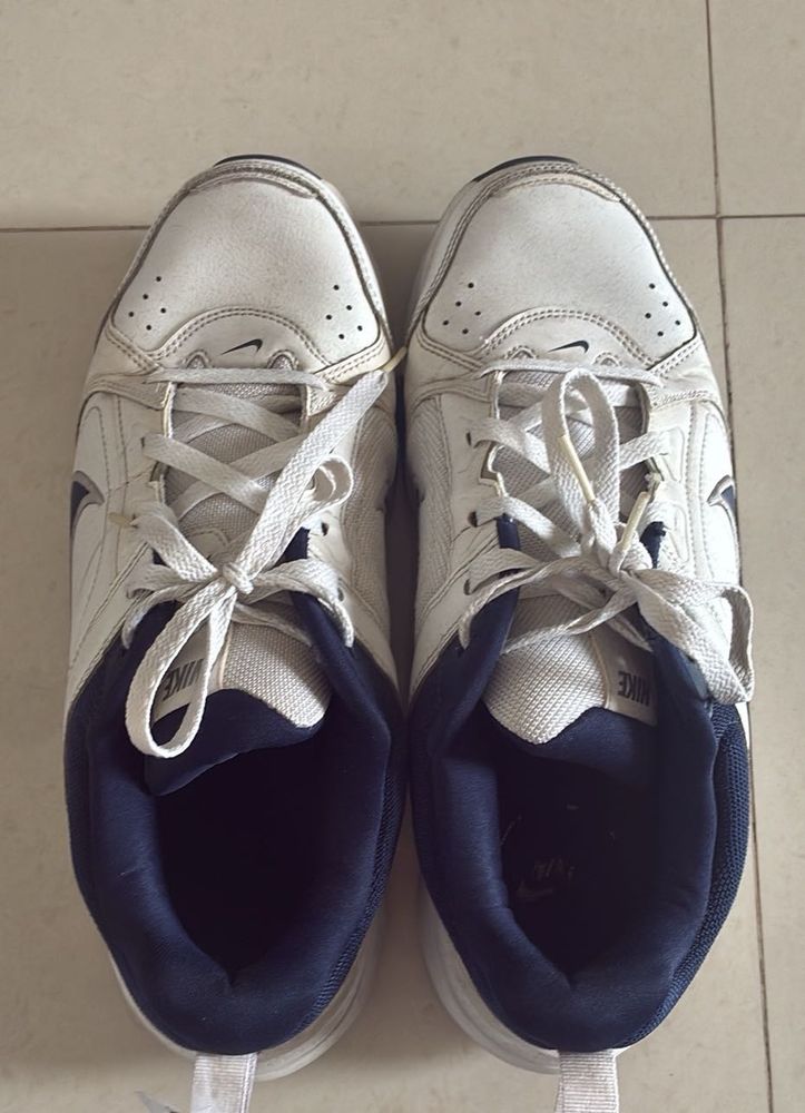 MEN Nike White Blue Running Shoes