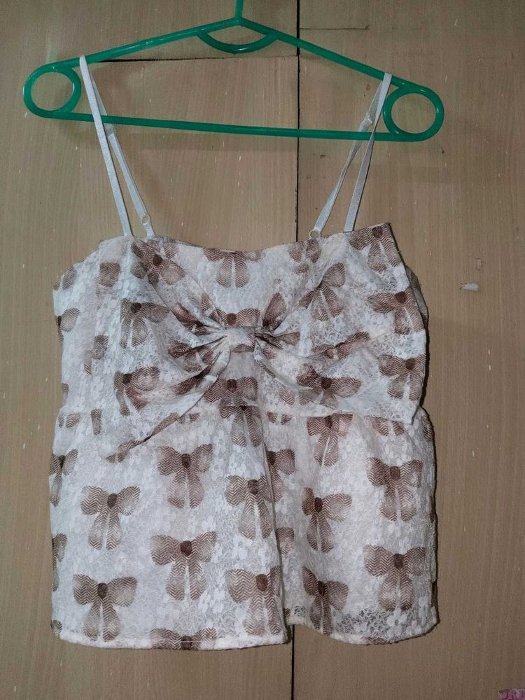 Coquette Lace Bow Camisole Top