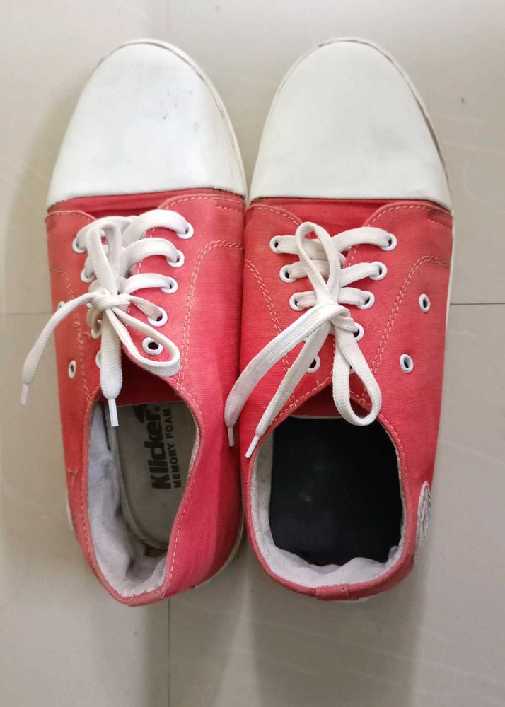 Red Klicker Canvas Sneakers